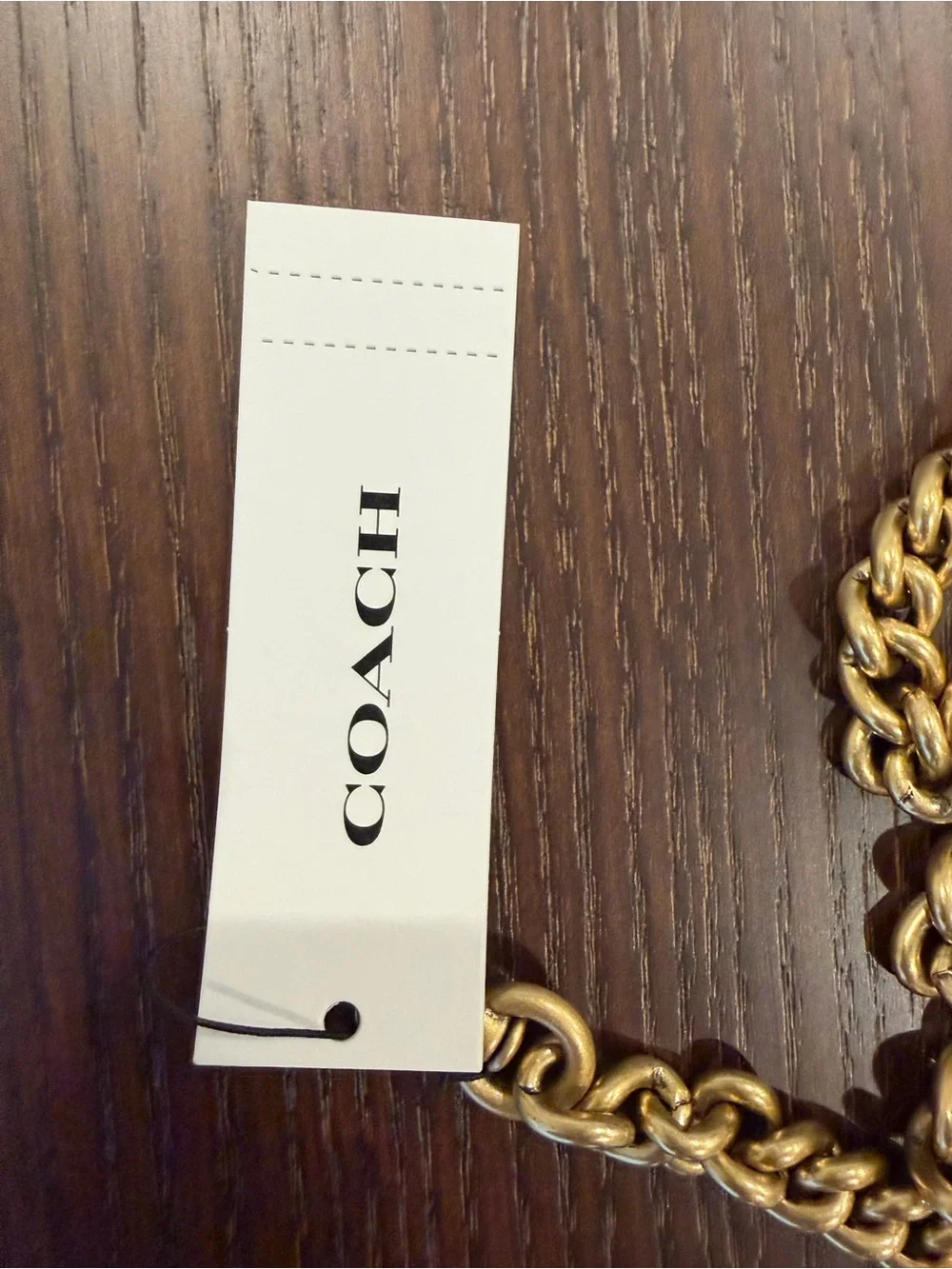 Coach Gold Dinky Chain Crossbody Strap
